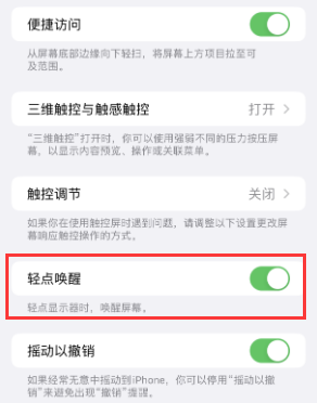 麦盖提苹果授权维修站分享iPhone轻点无法唤醒怎么办 